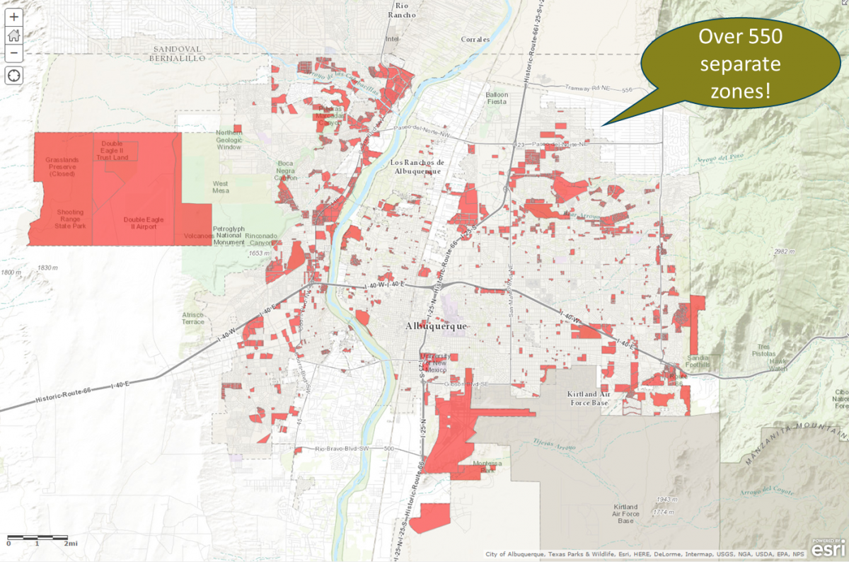 Map - Over 550 separate zones!